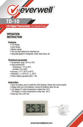 TERMOMETRO DIGITAL CON SENSOR RANGO TEMP. DE -50ºC A 70ºC EVERWELL