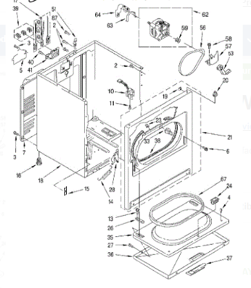 EMPAQUE PUERTA SECADORA WHIRLPOOL