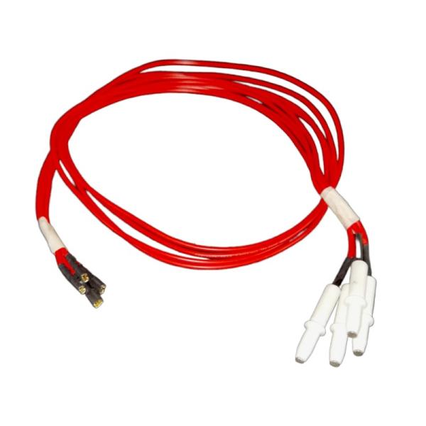 JUEGO 4 CHISPAS GAS CABLE ROJO MABE