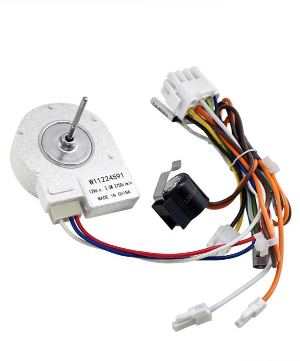 MOTOR EVAPORADOR REFRIGERADORA FRANCESA CON ARNES SENSOR Y PASTILLA WHIRLPOOL