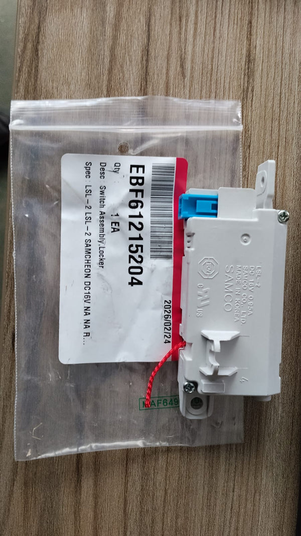 Bloqueador / Switch de Puerta Lavadora LG EBF61215204