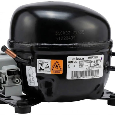 Compresor Embraco EM2P 70CLP 1/5 HP Gas R600a 115-127V 60Hz para Refrigerador