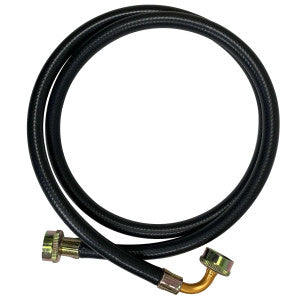 Appli Parts APIH-5934E Manguera 1.5 m Entrada de Agua Lavadora con 2 Sellos o Gomas, rosca de 3/4 pulg, conexiones Recta y codo de 90 grados