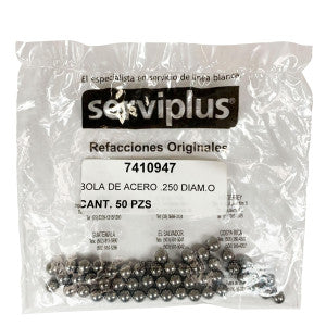 Mabe 7410947 Balin Bola de acero Lavadora de la Transmision para Lavadora 0.25 diametro